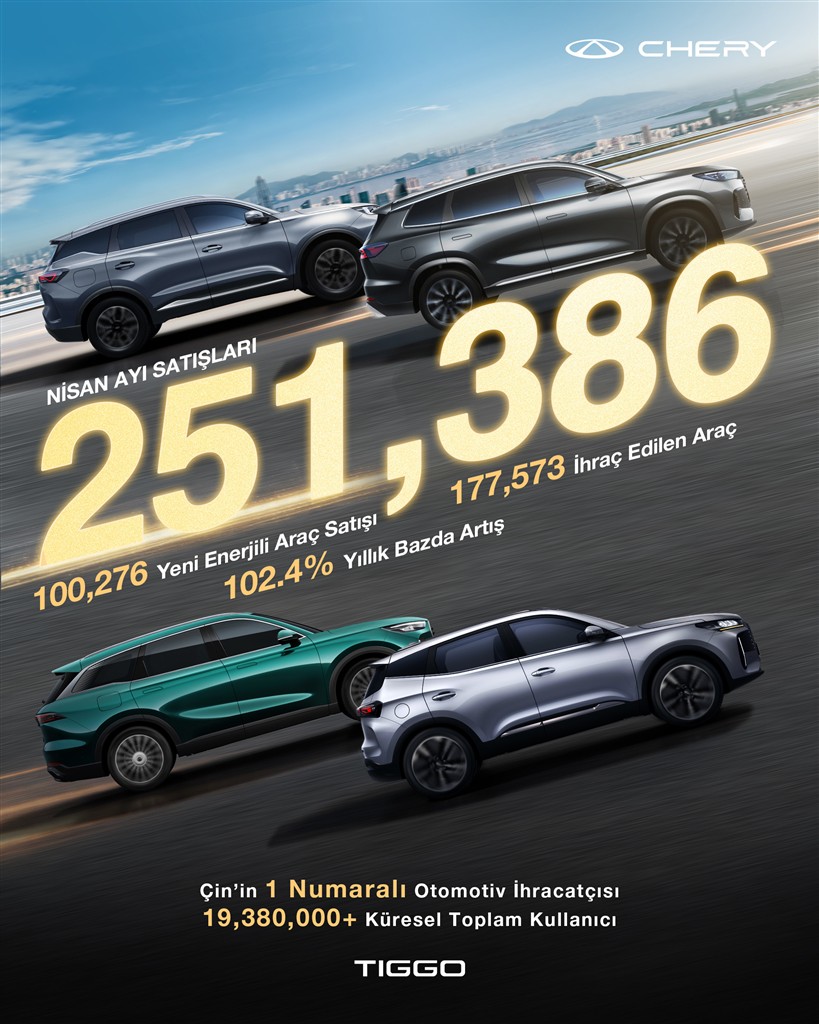 Chery Group Nisan Ayında Aylık Satış Rekorunu Kırdı Küresel Pazarda Yüzde 25’in Üzerinde Büyüdü!